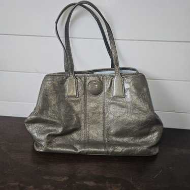 ◎美品◎ COACH スパンコール kisslock パーティバッグ シルバー NWT COACH LTD METALLIC GOLD SOHO BUCKLE KISSLOCK / SUEDE BOW
