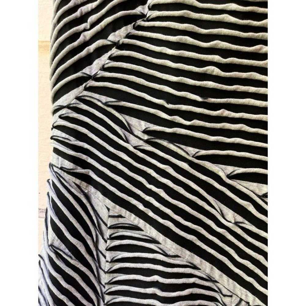 Nicole Miller Studio black grey stripe zebra body… - image 4