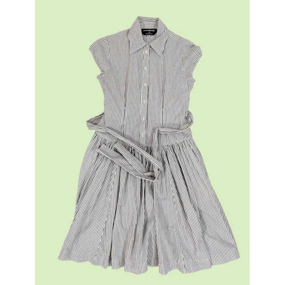 NORMA KAMALI Dress S Belted Pinstripe Button Down… - image 3