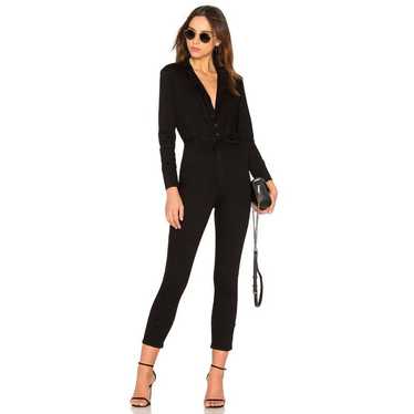 Free People Black Take Me Out Fitted Jumpsuit