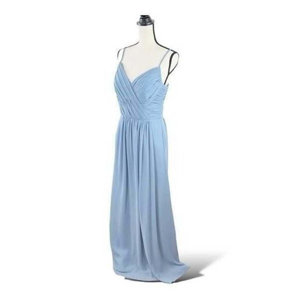 Bill Levkoff Blue V-Neck Bridesmaids Dress 1269 C… - image 2