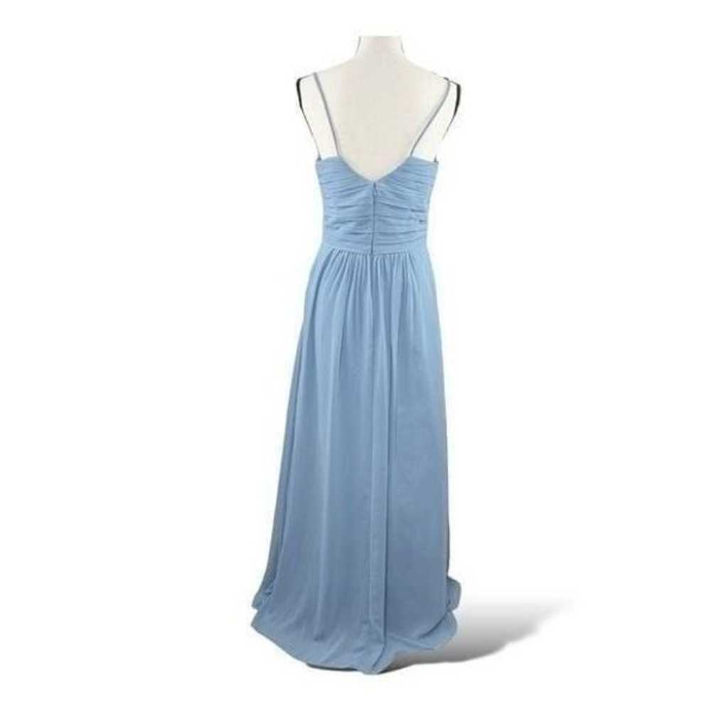 Bill Levkoff Blue V-Neck Bridesmaids Dress 1269 C… - image 3