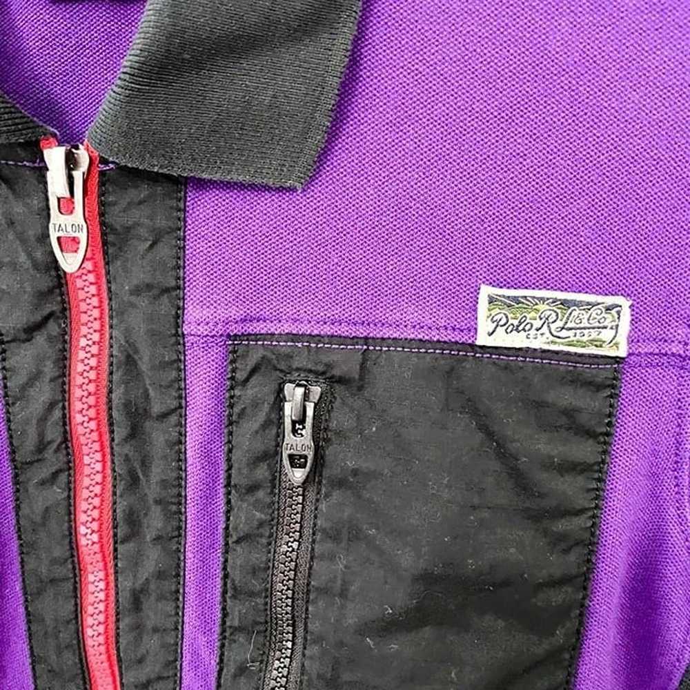 POLO Ralph Lauren Vintage Purple Winter PoloLong … - image 2