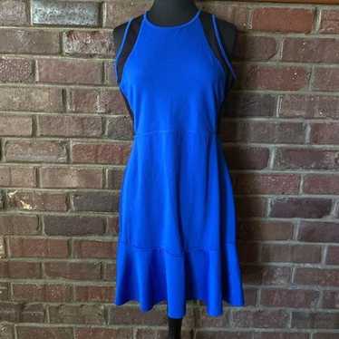 Gianni Bini blush royal blue sleeveless mesh and s