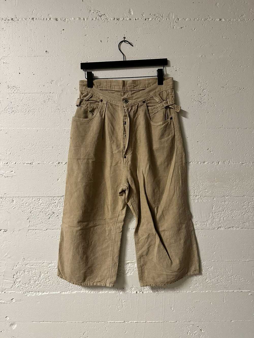 Kapital Khaki Kapital cropped pants - image 2