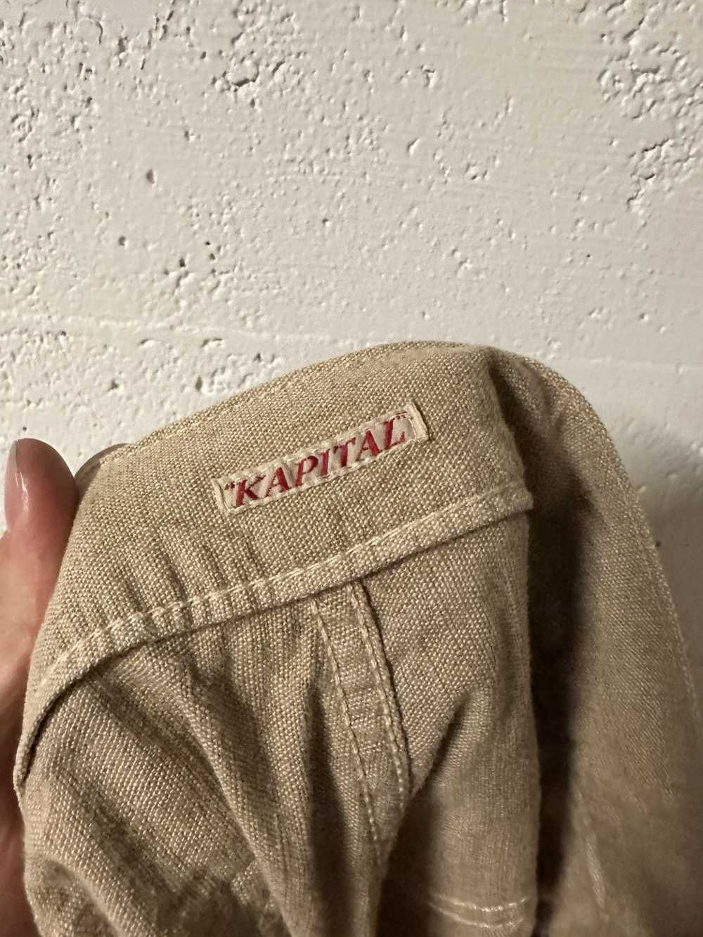 Kapital Khaki Kapital cropped pants - image 6