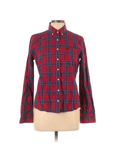 Gilly Hicks Women Red Long Sleeve Button-Down Shir