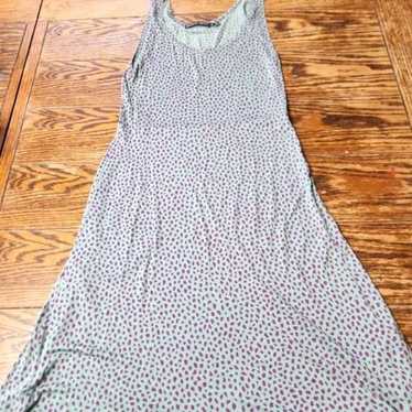 Gudrun Sjoden green&purple polkadot tank dress sz 