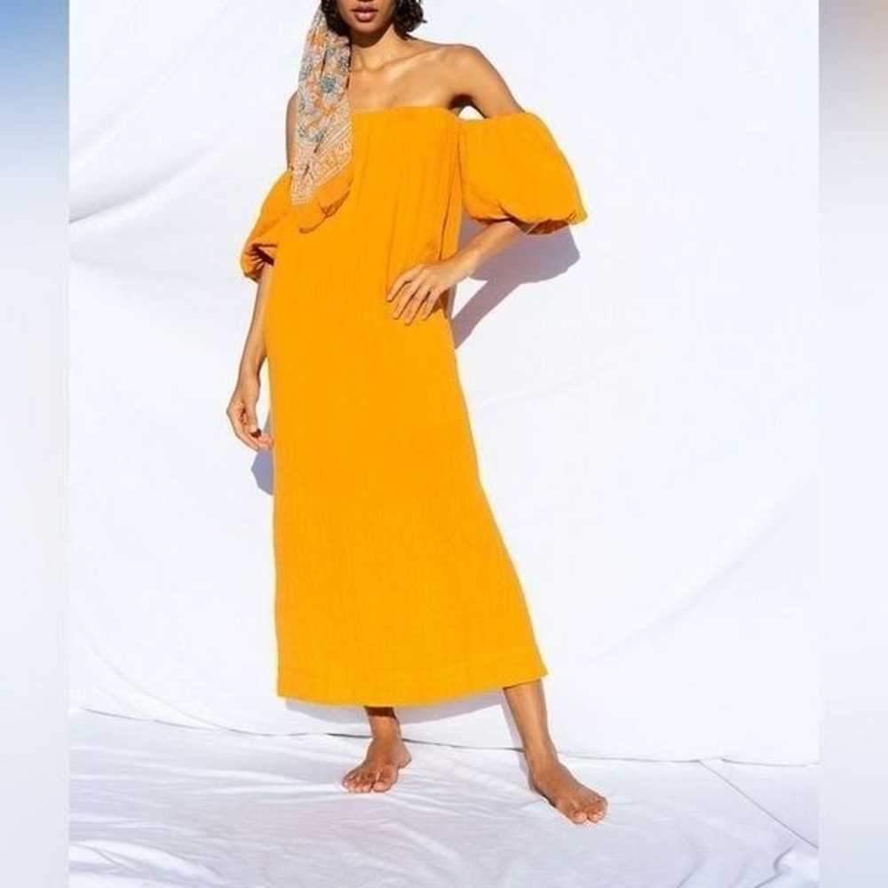 Free People Bright Orange Vieques Off The Shoulde… - image 1