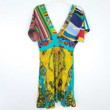 Desigual Dress Medium A-line Colorful Mixed Patte… - image 1