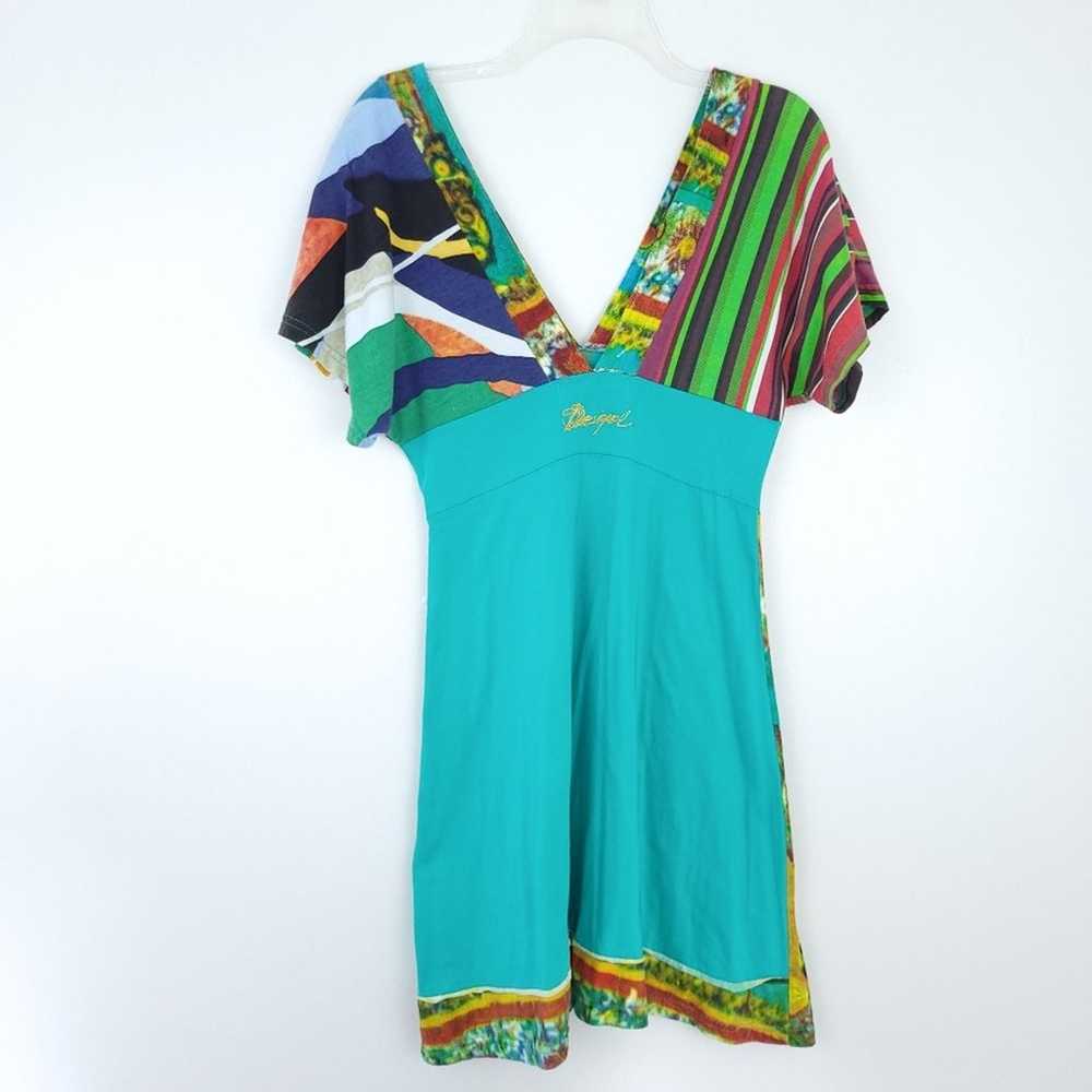 Desigual Dress Medium A-line Colorful Mixed Patte… - image 2