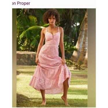 Boston Proper eyelet baby pink dress 10