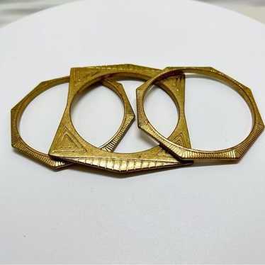 Art Deco, Vintage Gold Bangle Bracelets