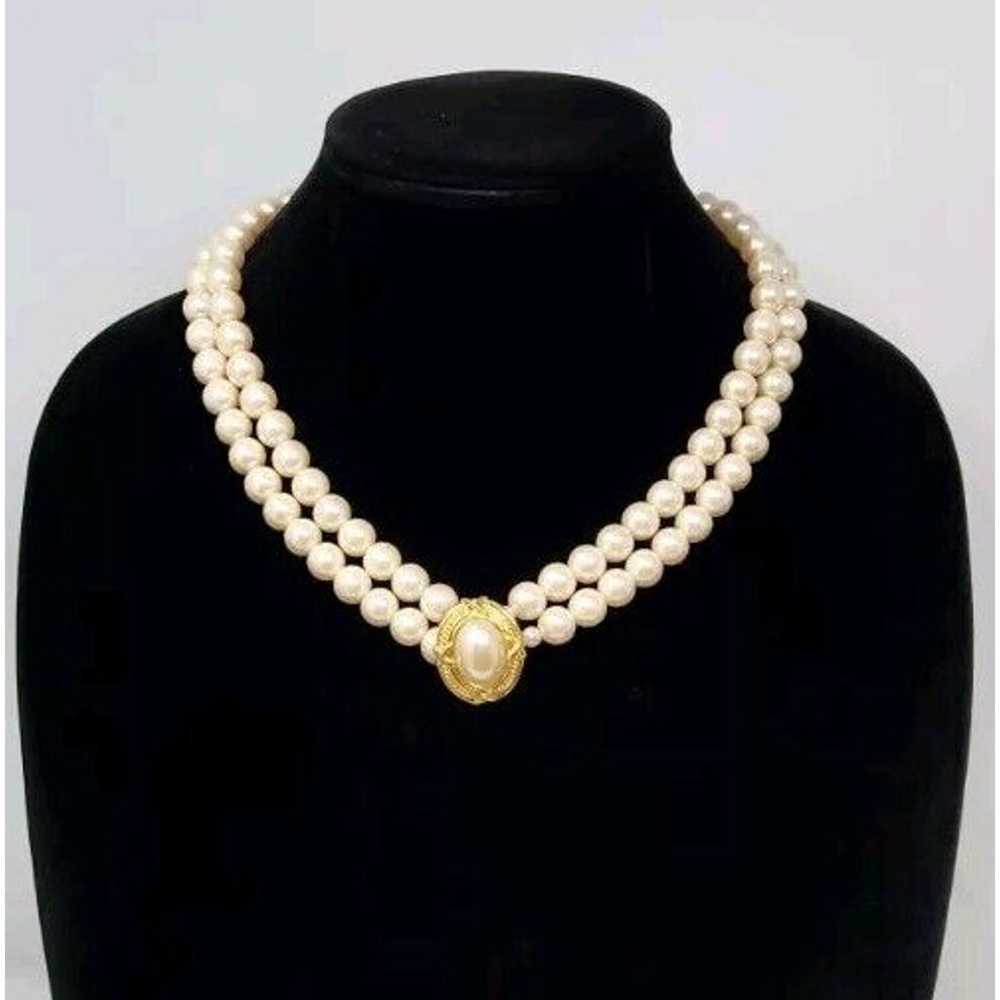 Avon Capitol Style Double Strand Faux Pearl Neckl… - image 12