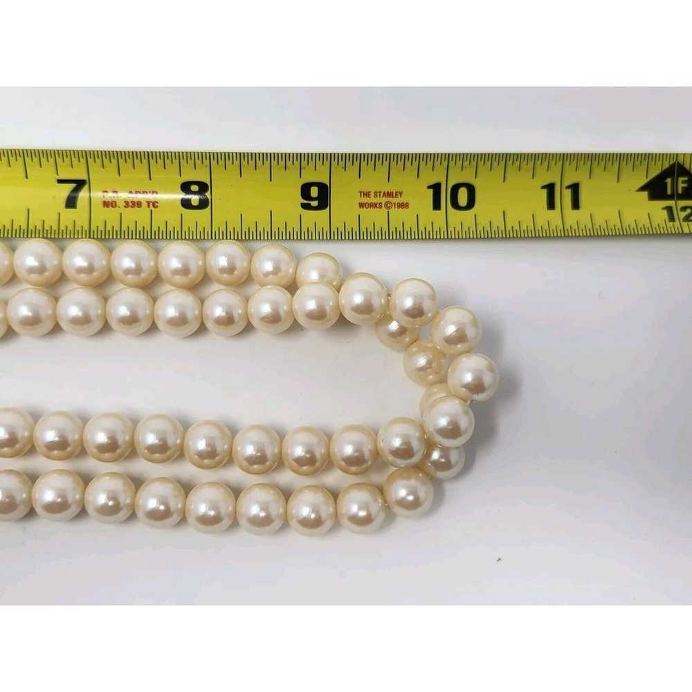 Avon Capitol Style Double Strand Faux Pearl Neckl… - image 4