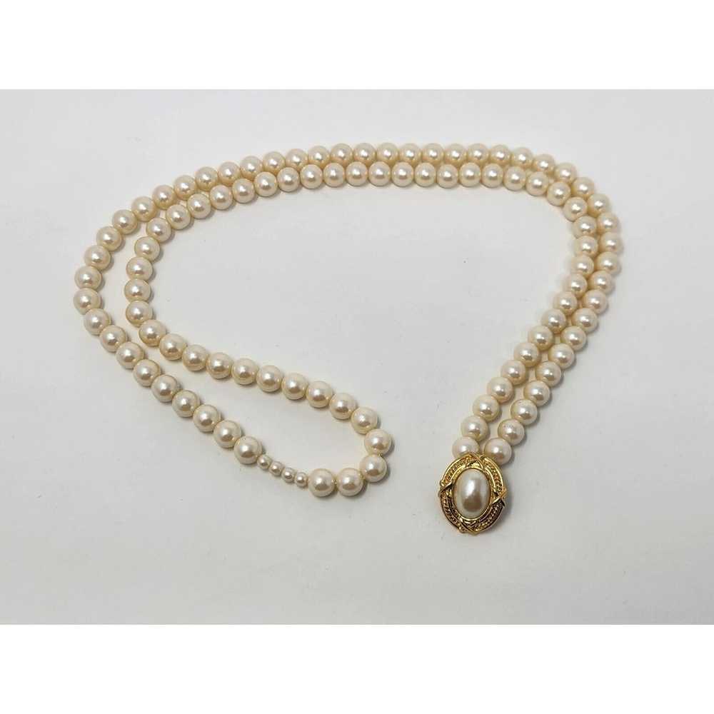 Avon Capitol Style Double Strand Faux Pearl Neckl… - image 6