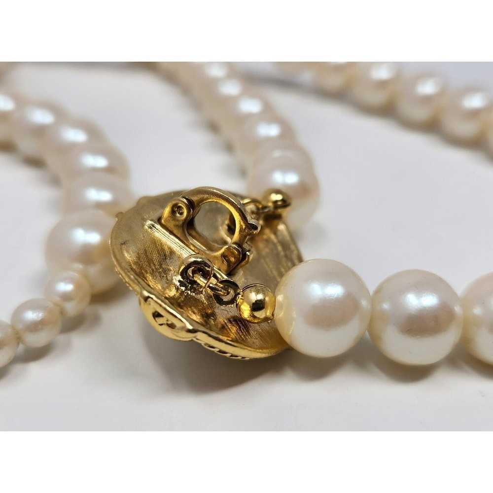 Avon Capitol Style Double Strand Faux Pearl Neckl… - image 9