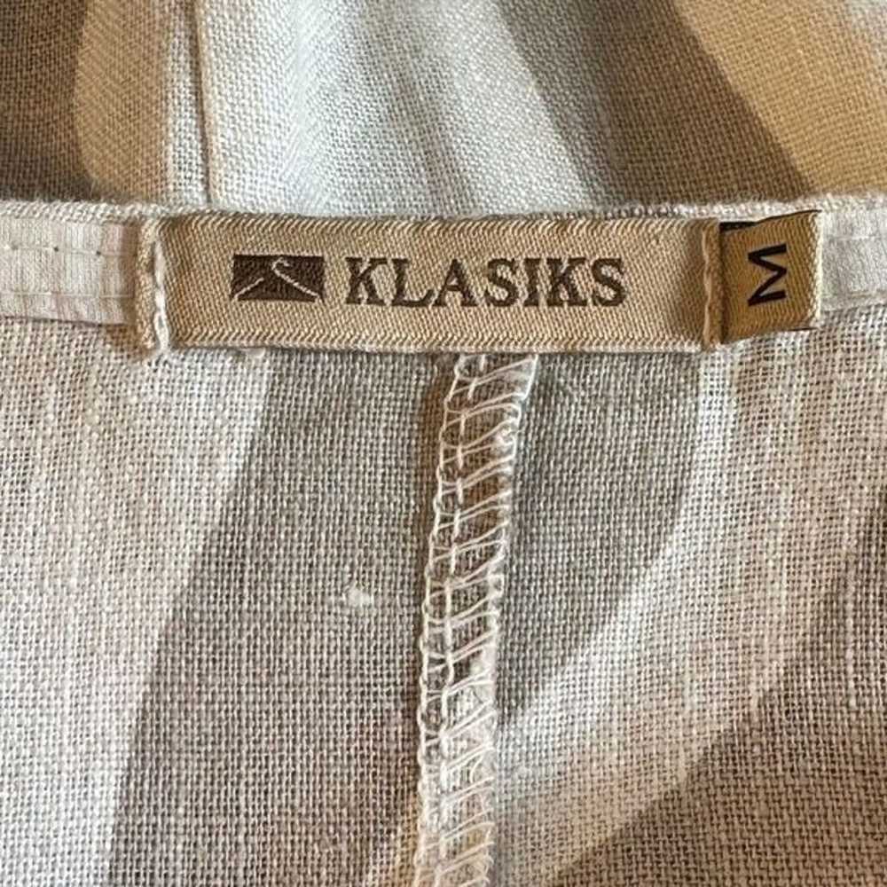 Klasiks Dress Womens Sz Medium Italian Linen Over… - image 11