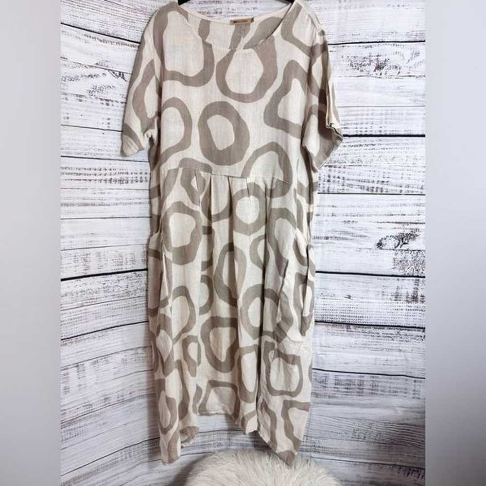 Klasiks Dress Womens Sz Medium Italian Linen Over… - image 3