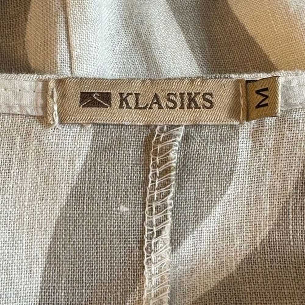 Klasiks Dress Womens Sz Medium Italian Linen Over… - image 8