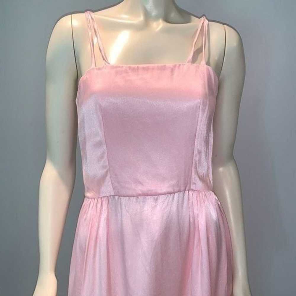 Vintage 60’s 70’s Pink Formal Maxi Dress with She… - image 10