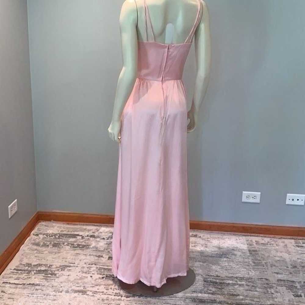 Vintage 60’s 70’s Pink Formal Maxi Dress with She… - image 3