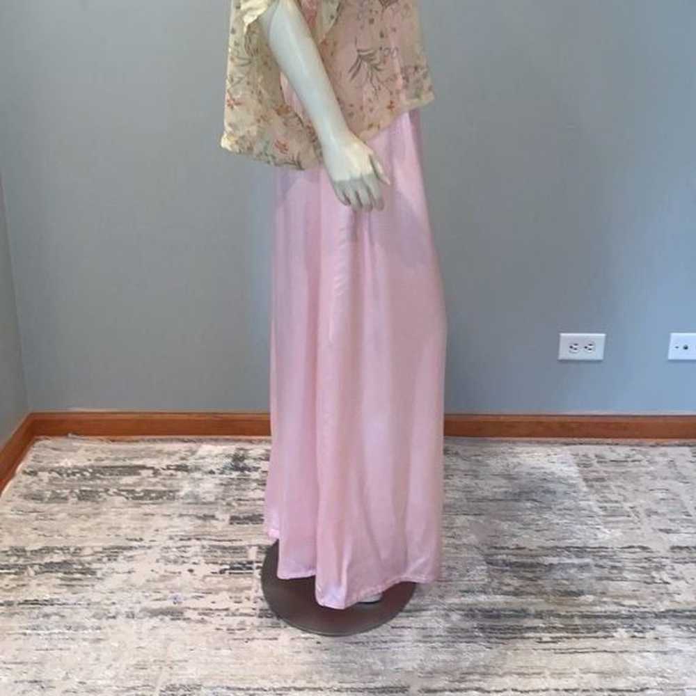 Vintage 60’s 70’s Pink Formal Maxi Dress with She… - image 7