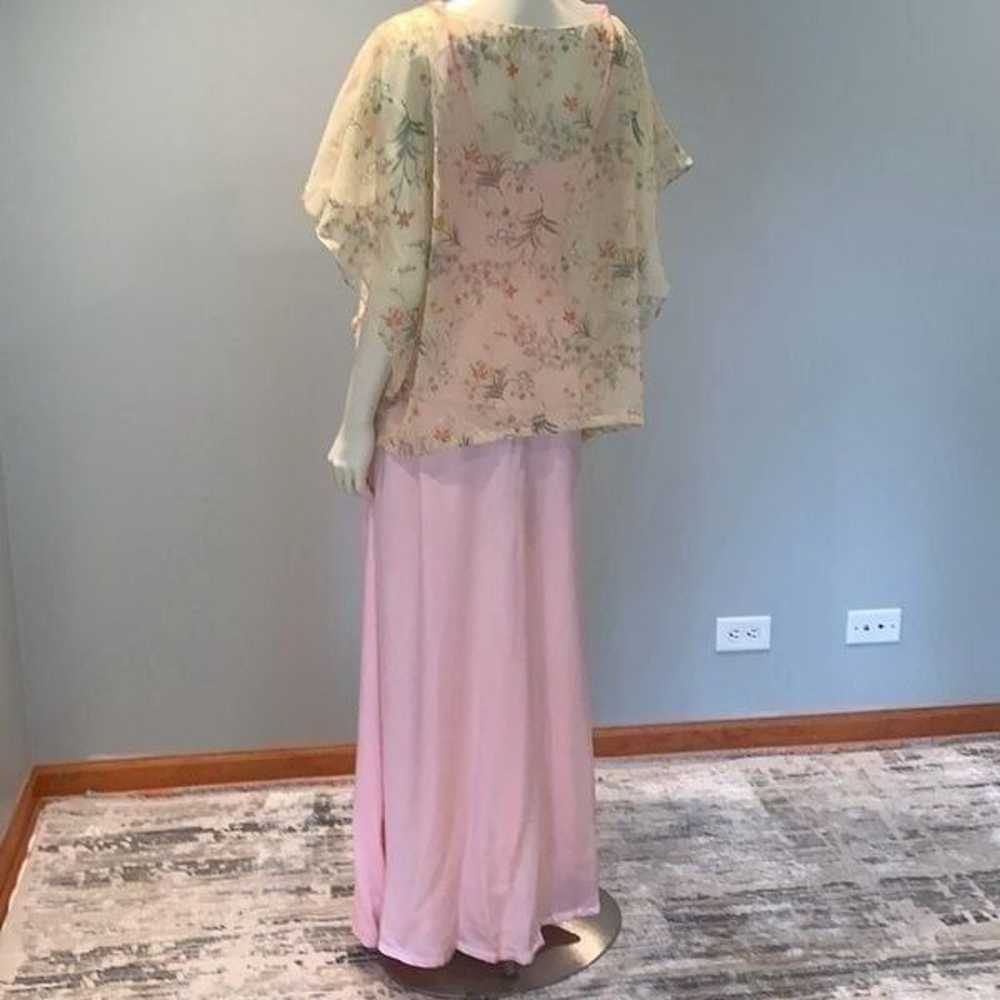 Vintage 60’s 70’s Pink Formal Maxi Dress with She… - image 8