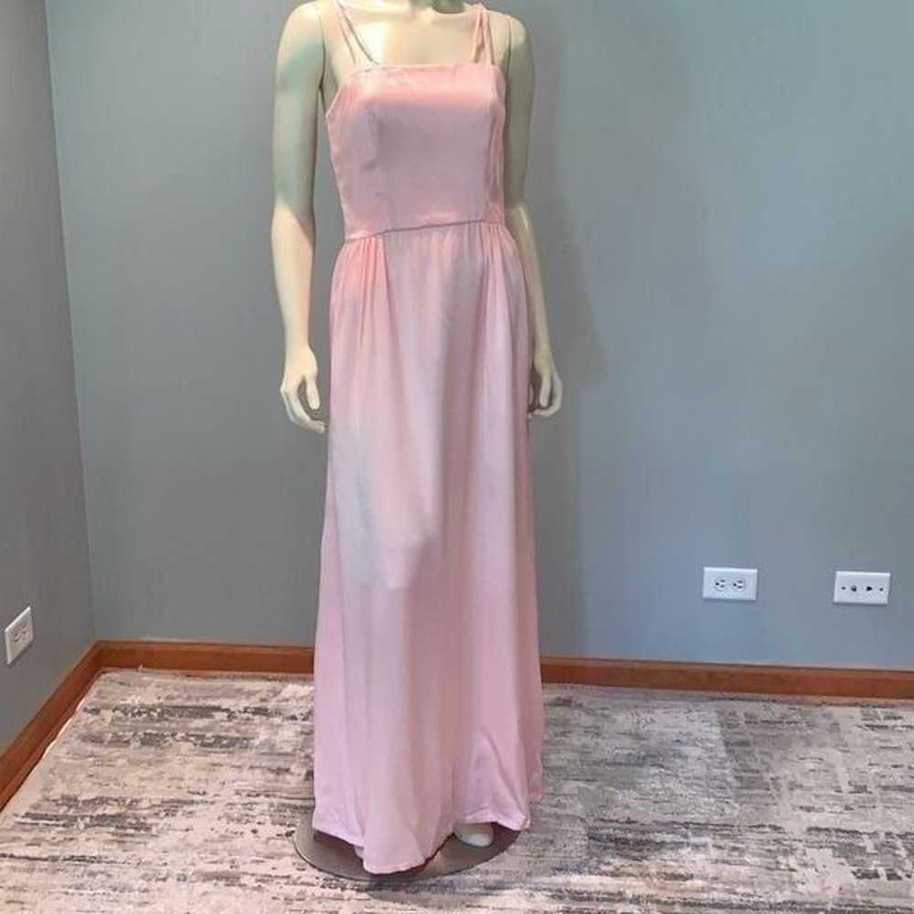 Vintage 60’s 70’s Pink Formal Maxi Dress with She… - image 9