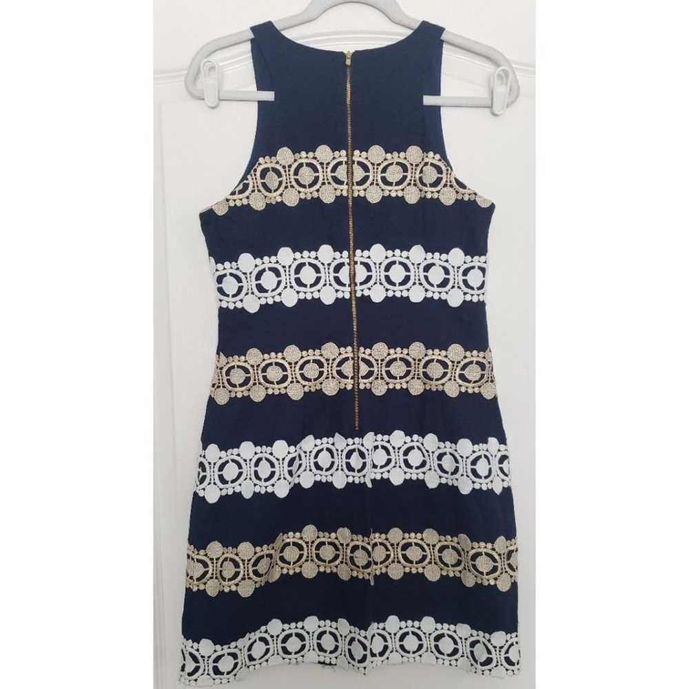 Lilly Pulitzer Agusta Navy Lace Sheath Dress Sz 6… - image 2