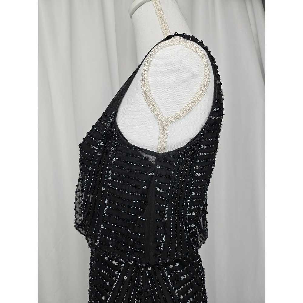 Adrianna Papell Black Sequins Cocktail Dress Size… - image 11