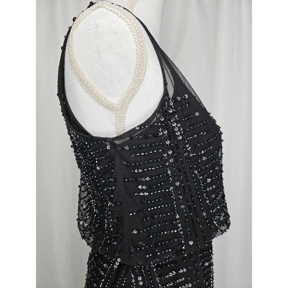 Adrianna Papell Black Sequins Cocktail Dress Size… - image 7