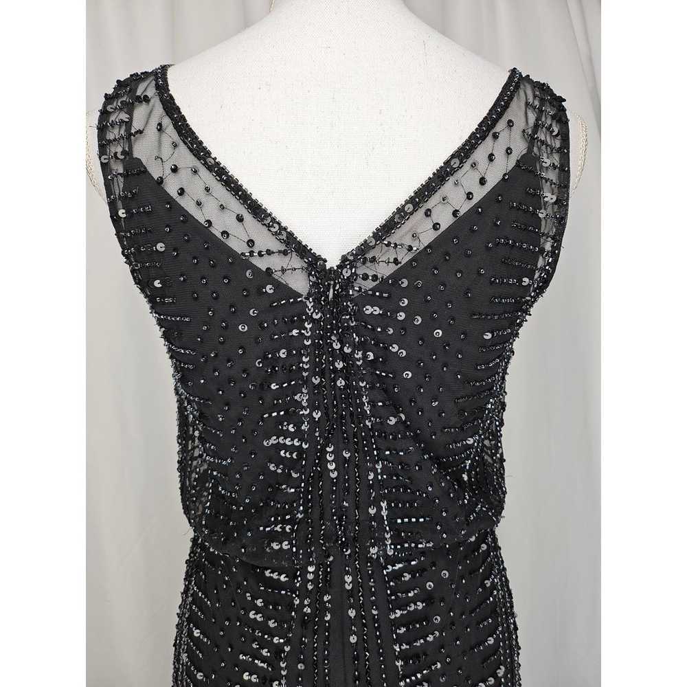 Adrianna Papell Black Sequins Cocktail Dress Size… - image 9