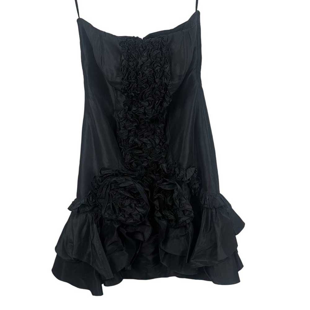 Vintage Silk Strapless Little Black Dress Cocktai… - image 3