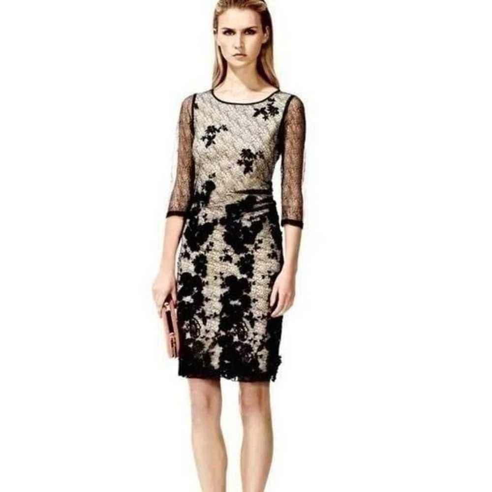 Reiss Womens Nola Textured Floral Ombre Lace Nude… - image 1