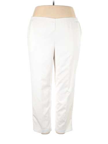 Alfred Dunner Women Ivory Casual Pants 18 Plus