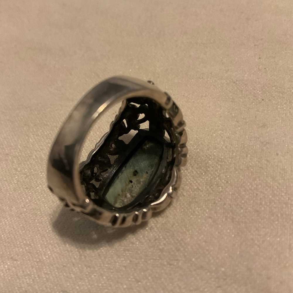 Sterling silver abalone ring - image 5