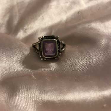 Beautiful amethyst silver sterling ring