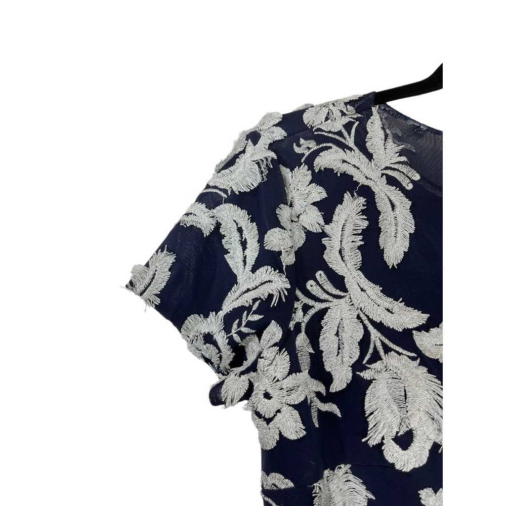 JS Collections Womens size 6 dress navy Embroider… - image 3