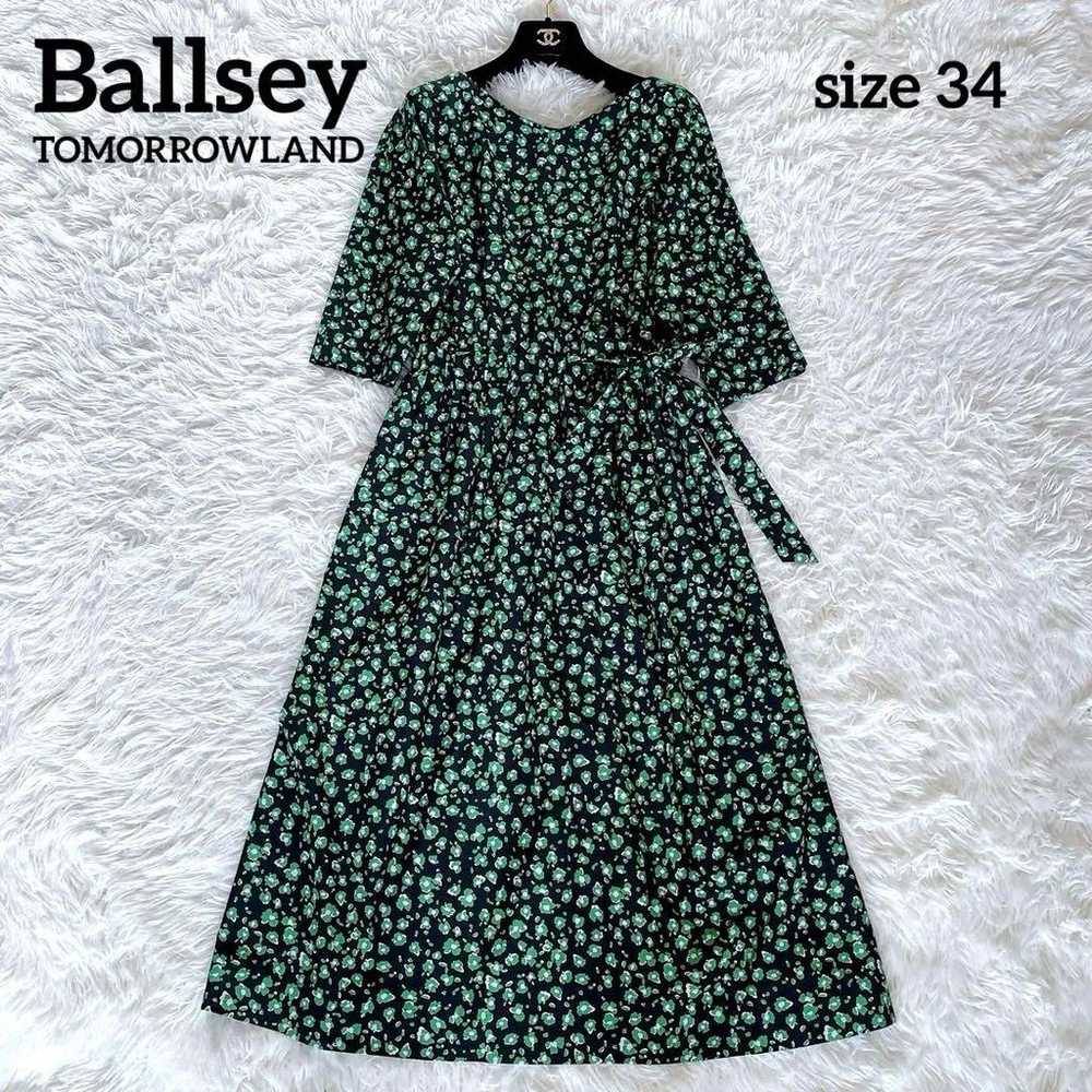 [BALLSEY] Polyester Margaret Print Waist Gathered… - image 1