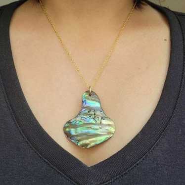 Vintage Abalone Shell Necklace - image 1