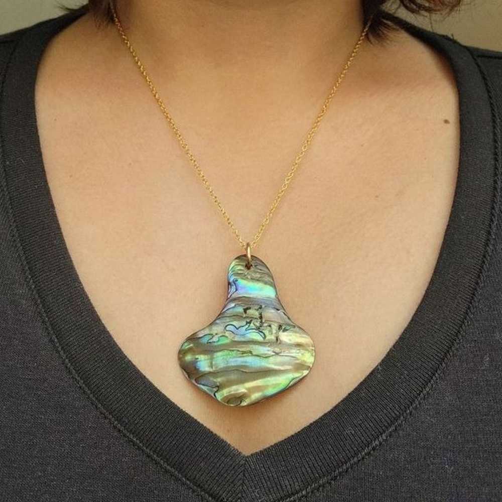 Vintage Abalone Shell Necklace - image 5