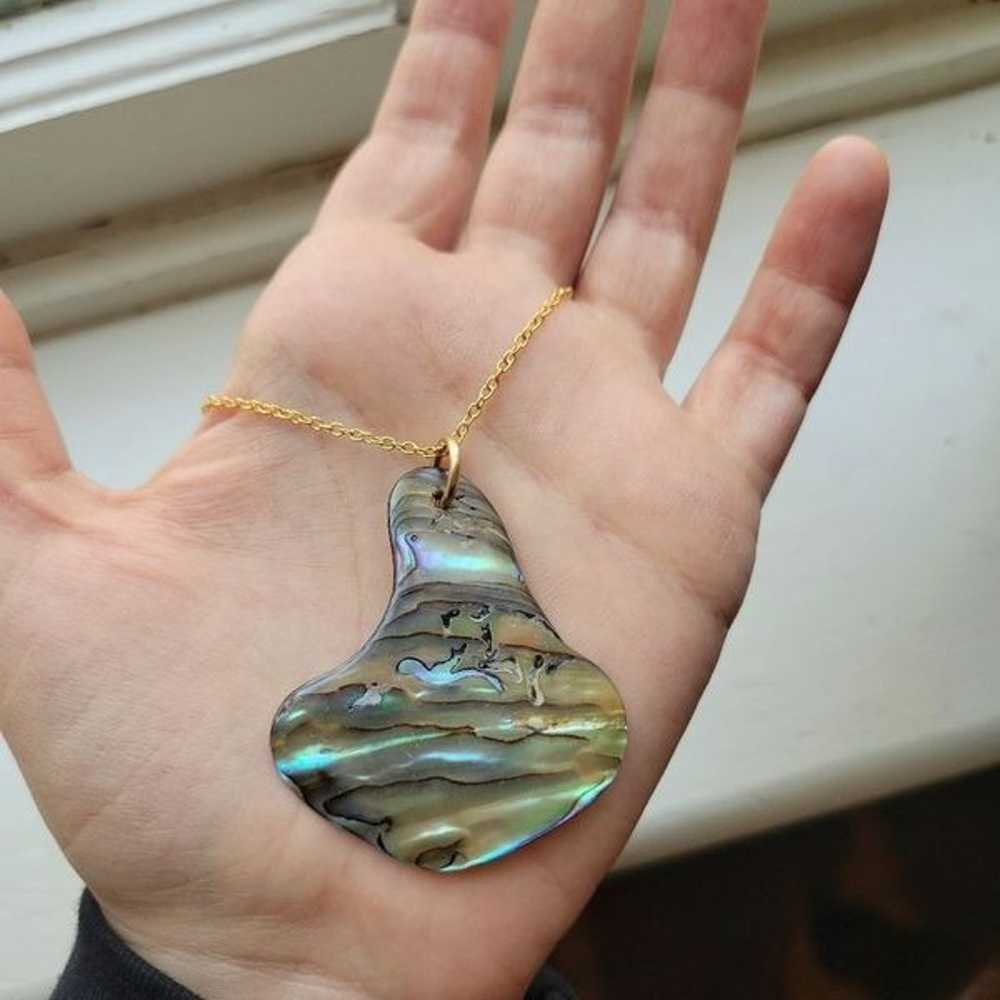 Vintage Abalone Shell Necklace - image 6