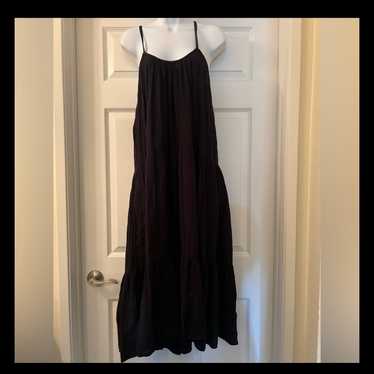 XIRENA Black Halter Maxi Dress-100% cotton