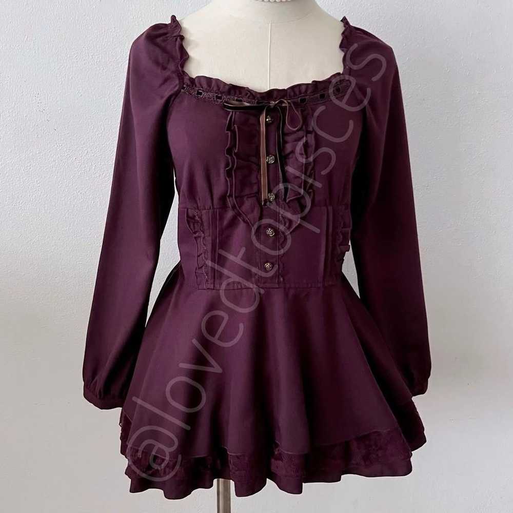 Axes Femme Gothic Milkmaid Babydoll Mini Dress - image 2