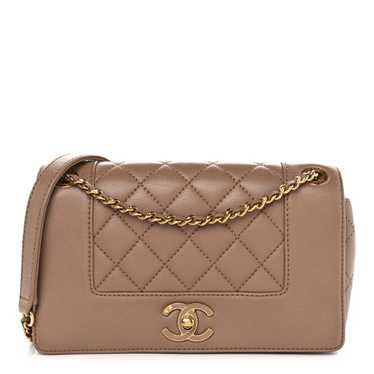 CHANEL Sheepskin Quilted Small Vintage Mademoisell