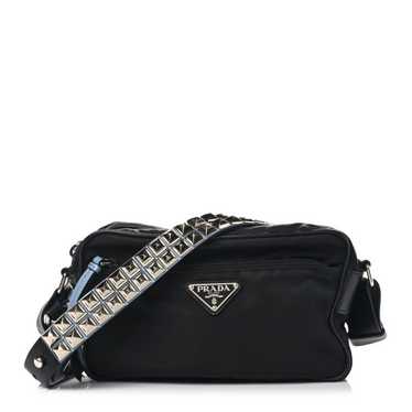 PRADA Tessuto Nylon Studded New Vela Shoulder Bag 