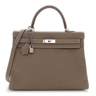 HERMES Togo Kelly Retourne 35 Etoupe - image 1