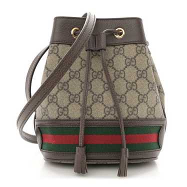 GUCCI GG Supreme Monogram Web Mini Ophidia Bucket… - image 1