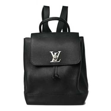 LOUIS VUITTON Calfskin Lockme Backpack Black